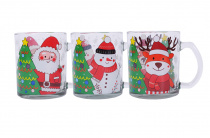 mug  verre 3 assortis de Noel 