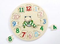 Horloge puzzle en bois éducatif + confiseries